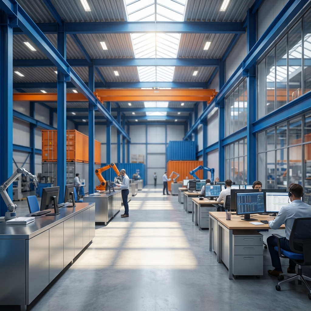 Steel Warehouse Background